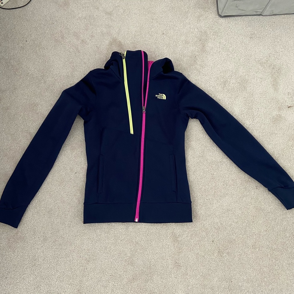 XS north face hooded zip up sweatshirt
